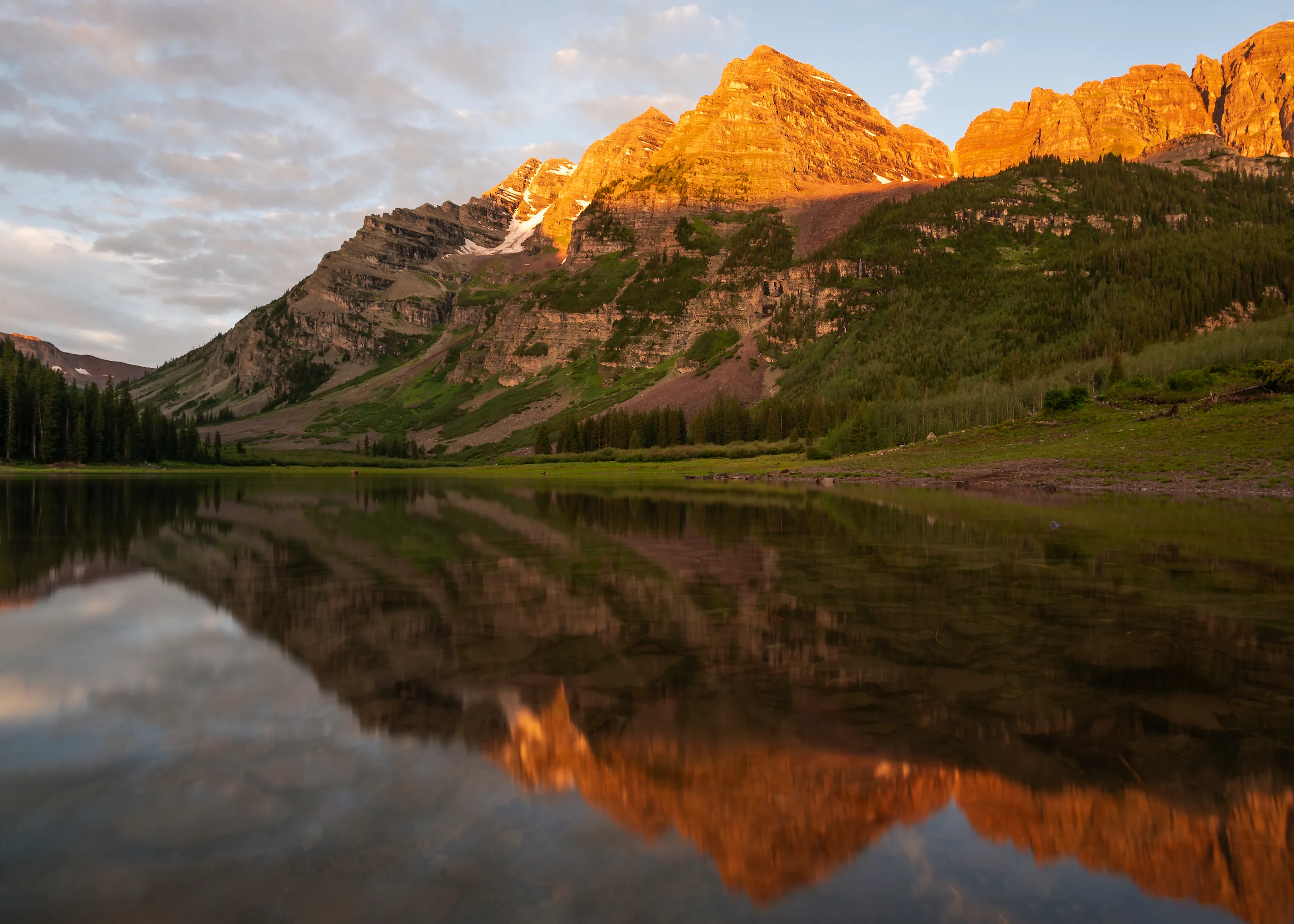 Crimson on the Maroon Bells